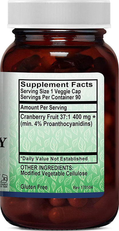 Kovite Kosher Cranberry 400 mg. 100% Vegetarian - 90 Vegetable Capsules