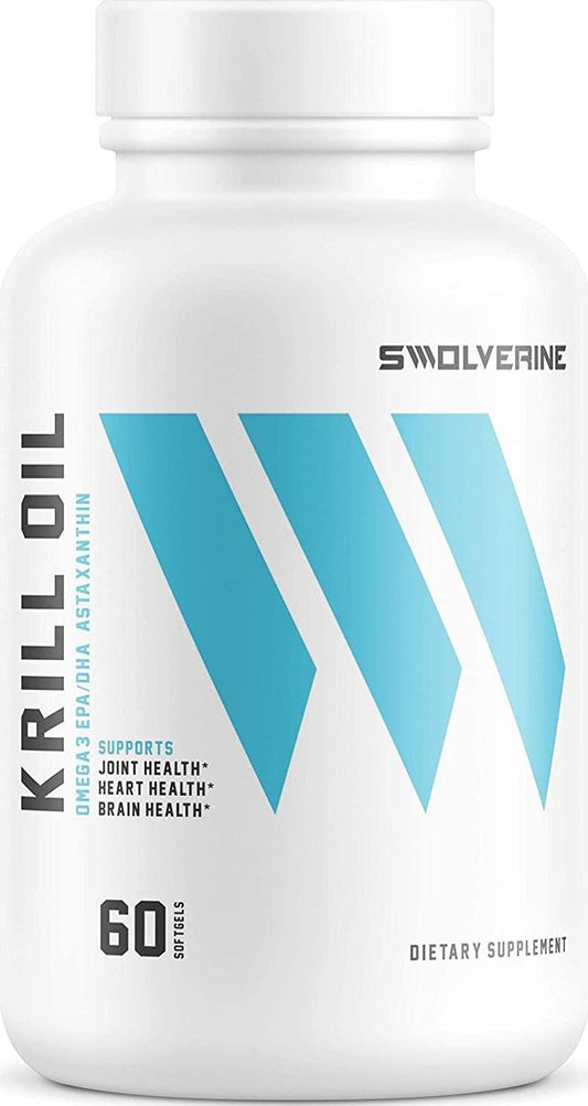 Krill Oil | 500mg of Krill Oil and Astaxanthin, Omega-3s, EPA and DHA, Fast Absorbing, Joint Relief, Heart Health (60 Servings)