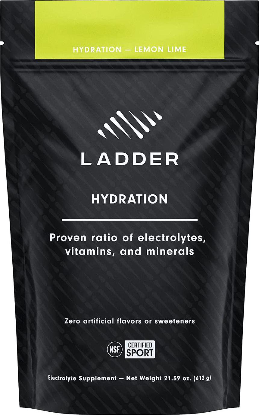 LADDER Sport Hydration Mix Powder, Electrolyte Supplement Drink Mix with Vitamins and Minerals, No Artificial Sweeteners, NSF Certified Supplements, Lemon Lime, 30 Servings
