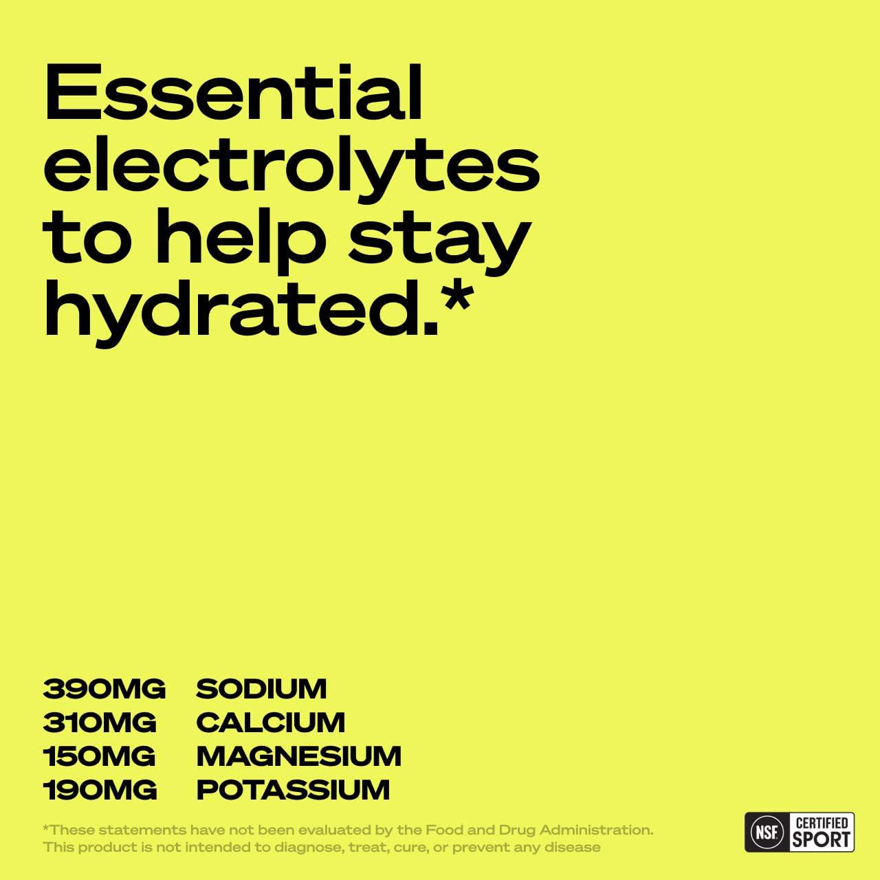 LADDER Sport Hydration Mix Powder, Electrolyte Supplement Drink Mix with Vitamins and Minerals, No Artificial Sweeteners, NSF Certified Supplements, Lemon Lime, 30 Servings