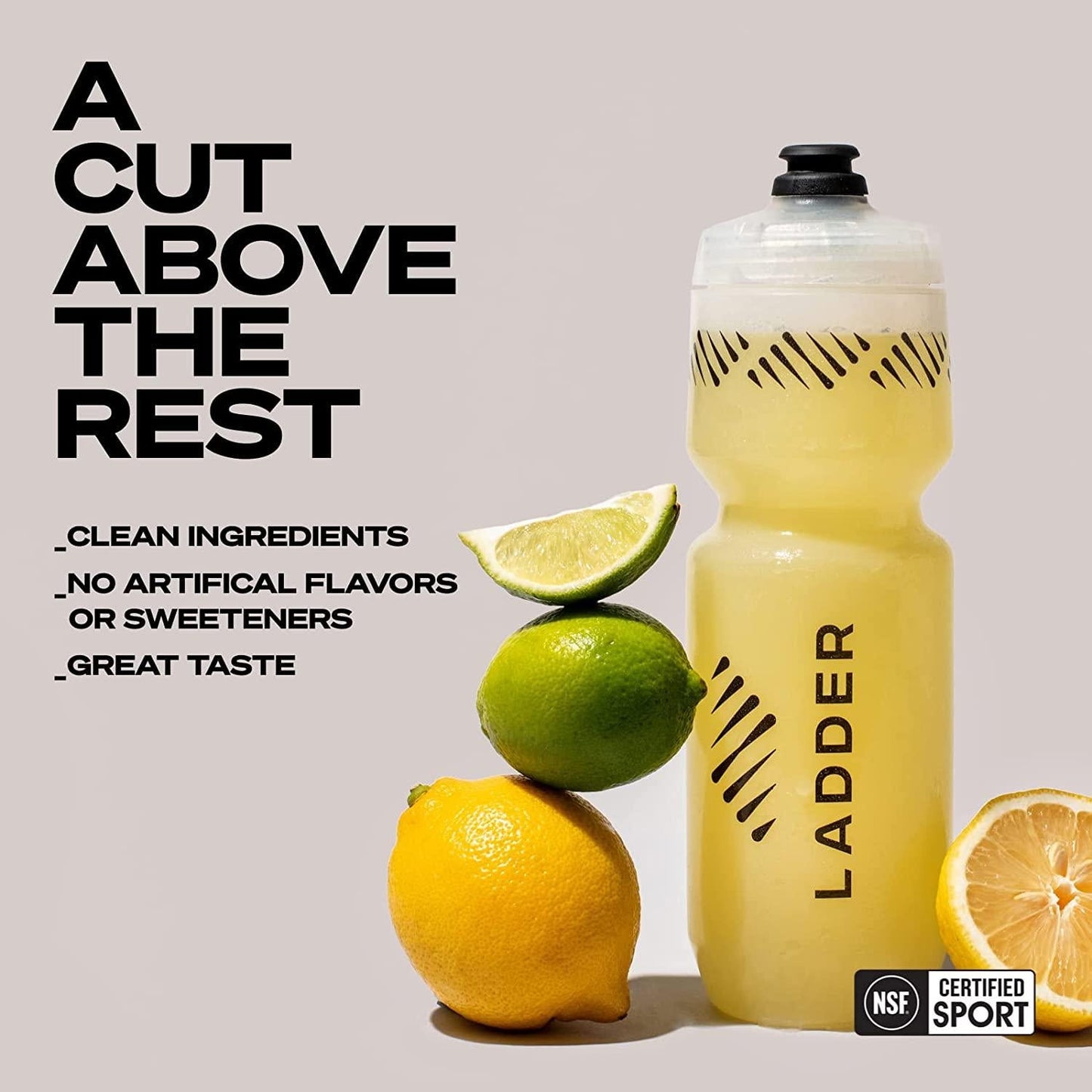 LADDER Sport Hydration Mix Powder, Electrolyte Supplement Drink Mix with Vitamins and Minerals, No Artificial Sweeteners, NSF Certified Supplements, Lemon Lime, 30 Servings