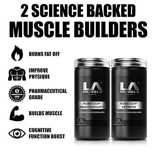 LA MUSCLE Extreme Muscles (1 Week Supply) - Powerful Daily Muscle Building Supplement Veggie Vegan Pills
