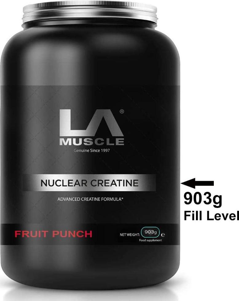LA MUSCLE Nuclear Creatine - Super-Micronised Creatine Monohydrate, Fruit Punch, 900g