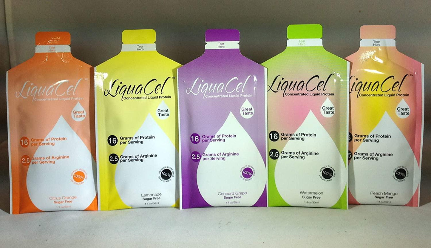 LIQUACEL Liquid Protein 1OZ Serving Packet 5 Pack Sample Box