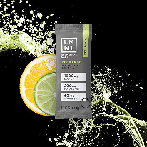 LMNT Keto Electrolyte Powder Packets | Paleo Hydration Powder | No Sugar, No Artificial Ingredients | Citrus Salt | 30 Stick Packs