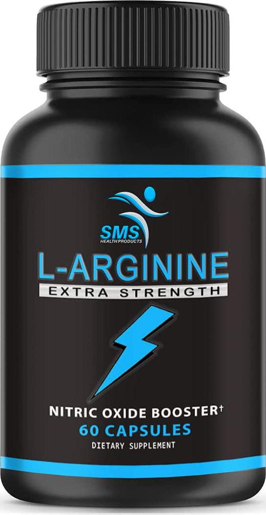 L-Arginine Capsules by SMS for Protein Building and Nitric Oxide Boosts | Beet Root Powder for Vascularity and Growth | 60 Capsules
