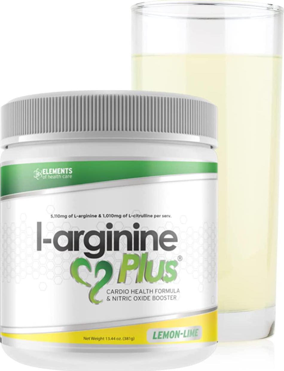 L-Arginine Plus Lemon Lime - L-arginine Formula for Blood Pressure, Cholesterol and More Energy. The #1 Heart Health Supplement (13.4oz.)