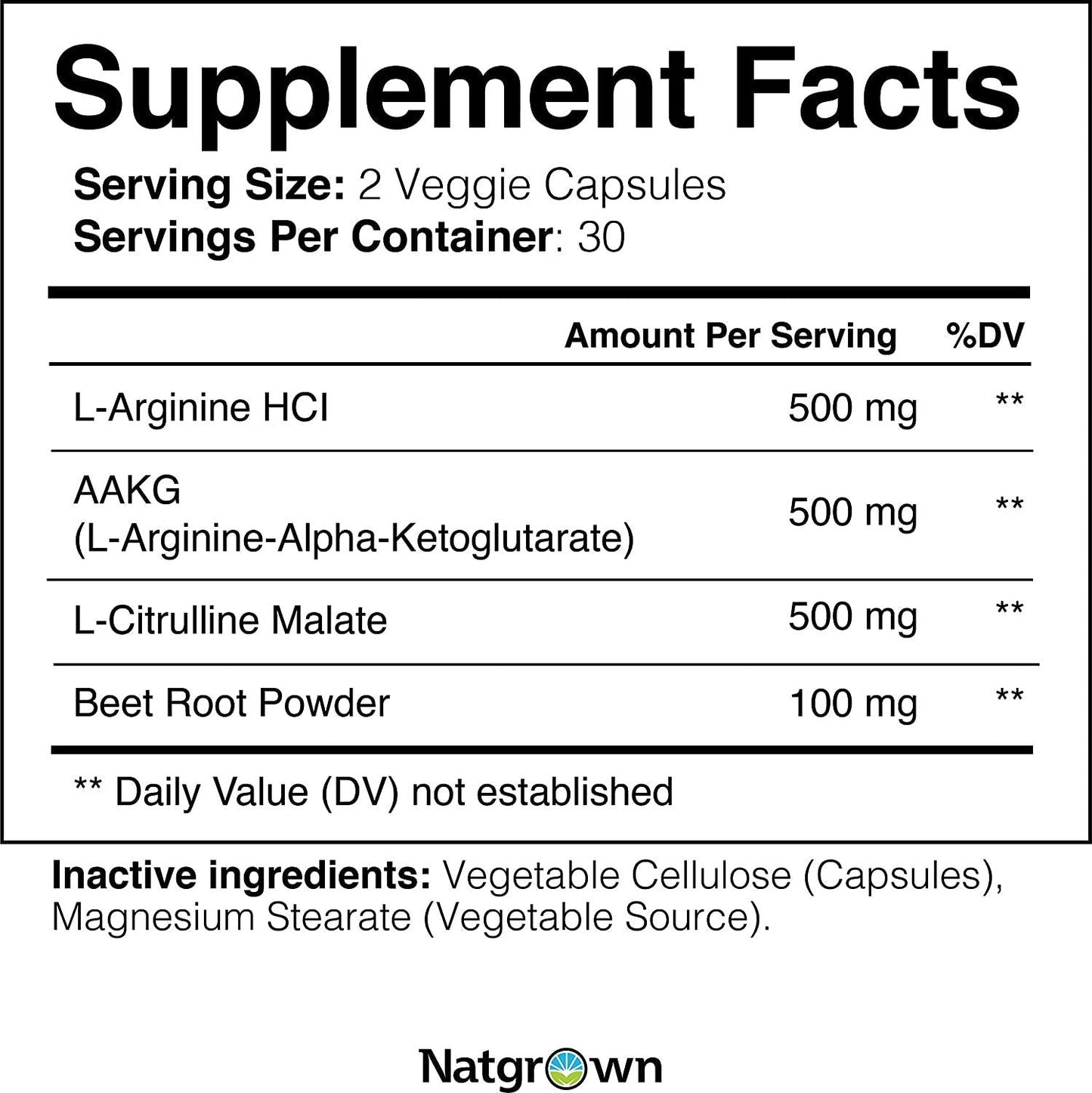 L Arginine and L Citrulline Nitric Oxide Supplement 1500 mg Extra Strength - for Muscle Growth Vascularity and Energy - 60 Capsules