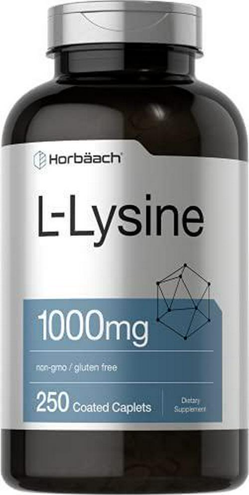 L Lysine | 250 Caplets | Vegetarian | Non-GMO, Gluten Free | by Horbaach