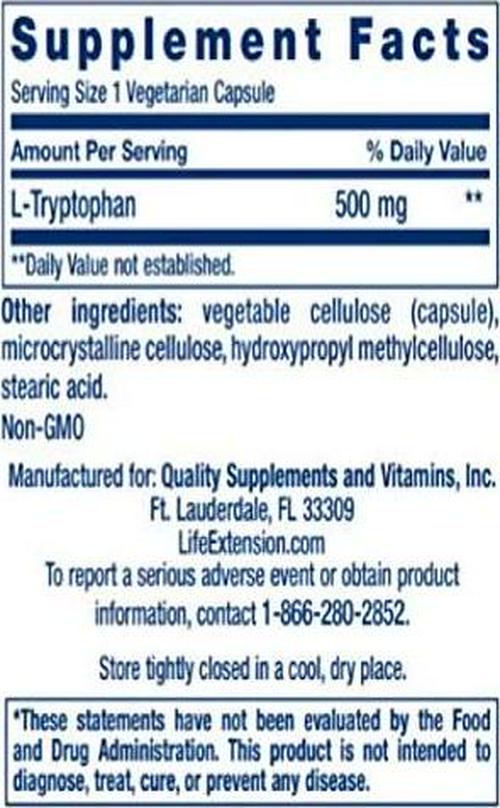 L-Tryptophan 500 mg, 90 Vegetarian Capsules-Pack-2