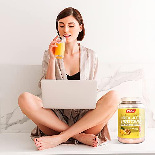 Lab Nutrition Gol Advance Clear Isolate Protein, 100% Whey Protein Powder, Gluten Free, Zero Sugar, Keto Friendly, 25g Protein, 1.70 lb, Pineapple Flavored - 25 Servings