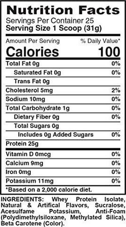 Lab Nutrition Gol Advance Clear Isolate Protein, 100% Whey Protein Powder, Gluten Free, Zero Sugar, Keto Friendly, 25g Protein, 1.70 lb, Pineapple Flavored - 25 Servings