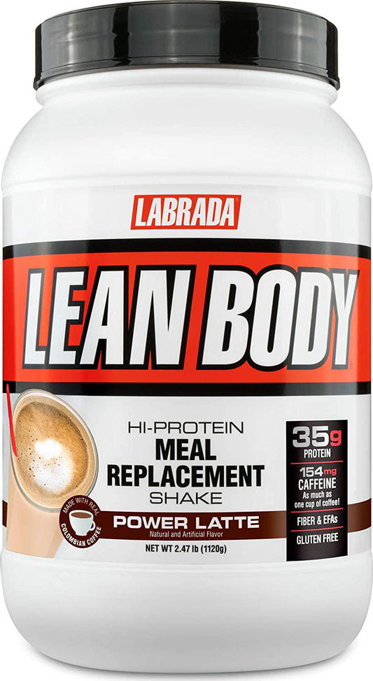 Labrada Lean Body MRP with Premium Columbia Coffee (154mg of Caffeine), Power Latte, 2.47LB Tub