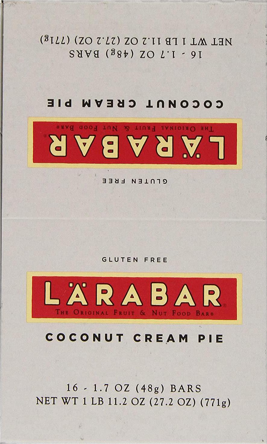 Larabar, Bar Coconut Cream Pie, 1.7 Ounce, 16 Count (Pack of 2)