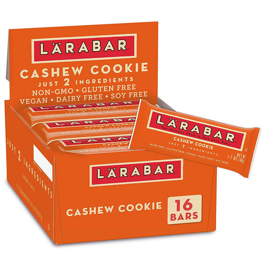 Larabar Cashew Cookie, Gluten Free Vegan Fruit and Nut Bar, 1.7 oz Bars, 16 Ct