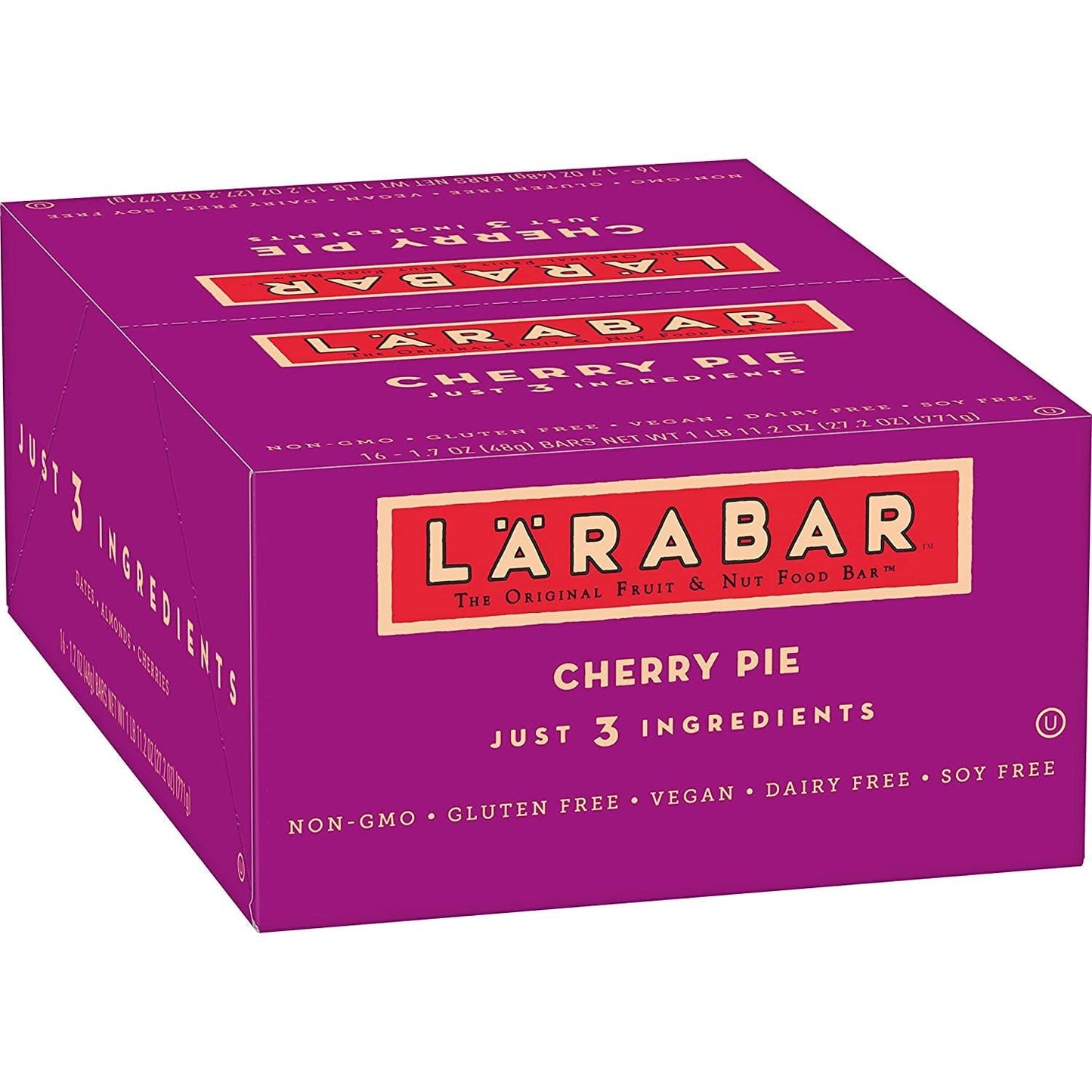 Larabar, Fruit and Nut Bar, Chocolate Coconut Chew, Gluten Free, Vegan (16 Bars) and Fruit and Nut Bar, Cherry Pie, Gluten Free, Vegan (16 Bars)