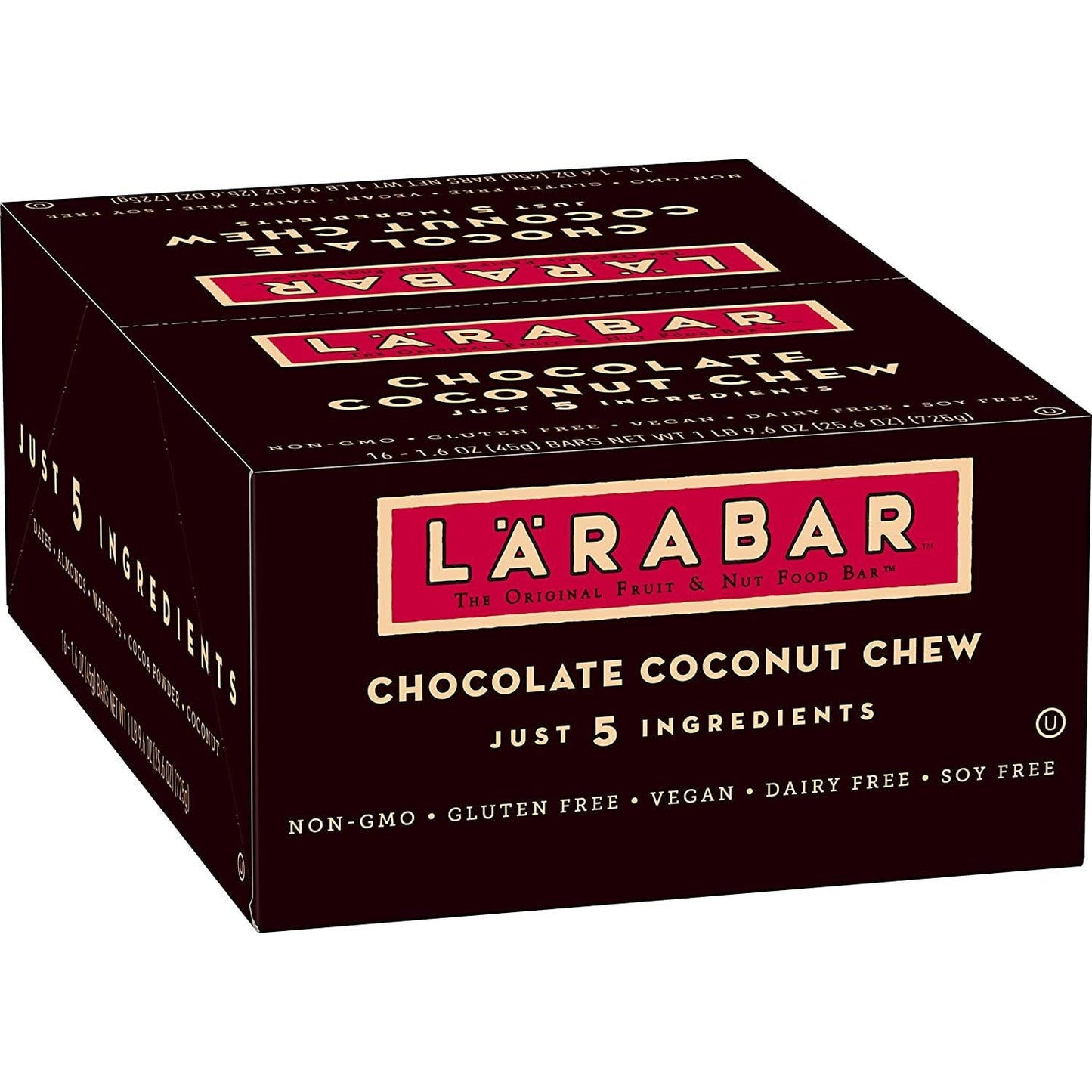 Larabar, Fruit and Nut Bar, Chocolate Coconut Chew, Gluten Free, Vegan (16 Bars) and Fruit and Nut Bar, Cherry Pie, Gluten Free, Vegan (16 Bars)