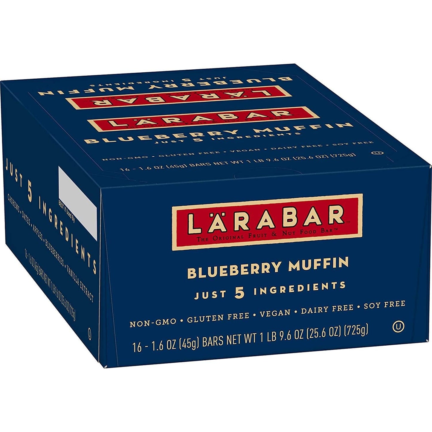 Larabar, Fruit and Nut Bar, Cherry Pie, Gluten Free, Vegan (16 Bars) and Gluten Free Bar, Blueberry Muffin, 1.6 Ounce (Pack of 16)