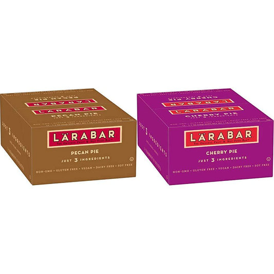 Larabar, Fruit and Nut Bar, Pecan Pie, Gluten Free, Vegan (16 Bars) and Fruit and Nut Bar, Cherry Pie, Gluten Free, Vegan (16 Bars)