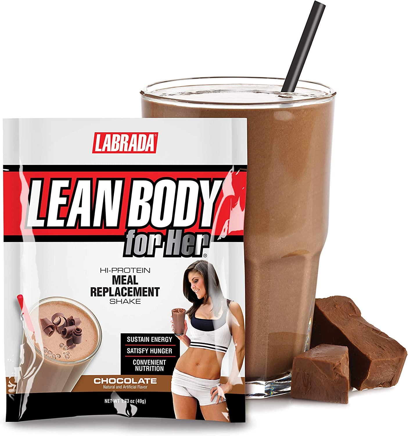 Lean Body for Her All-in-One Chocolate Meal Replacement Shake. 30g Protein, Whey Blend, Just 9g Carbs, 22 Vitamins and Minerals, No Artificial Colours, Gluten Free, (20 MRP Packets)