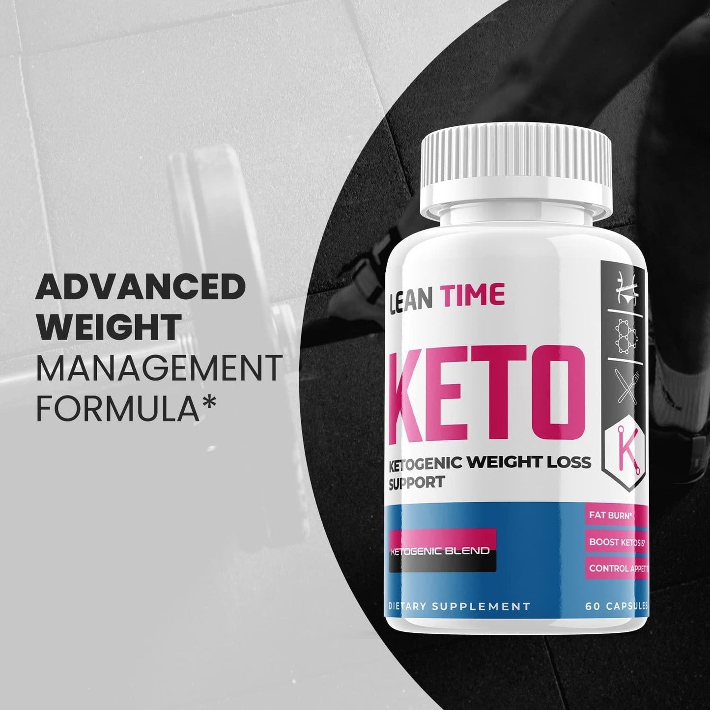 Lean Time Keto Advanced Formula BHB Supplement Pills (2 Pack)