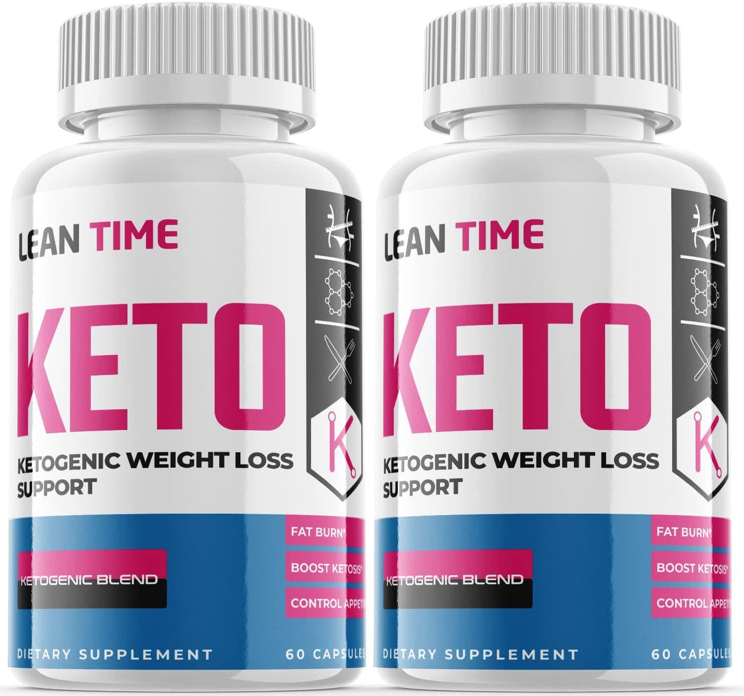 Lean Time Keto Advanced Formula BHB Supplement Pills (2 Pack)