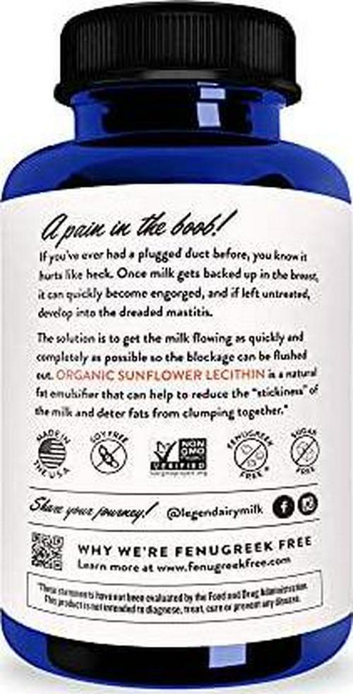 Legendairy Milk Sunflower Lecithin, 1200mg of Organic Sunflower Lecithin per Softgel, 200 count bottle