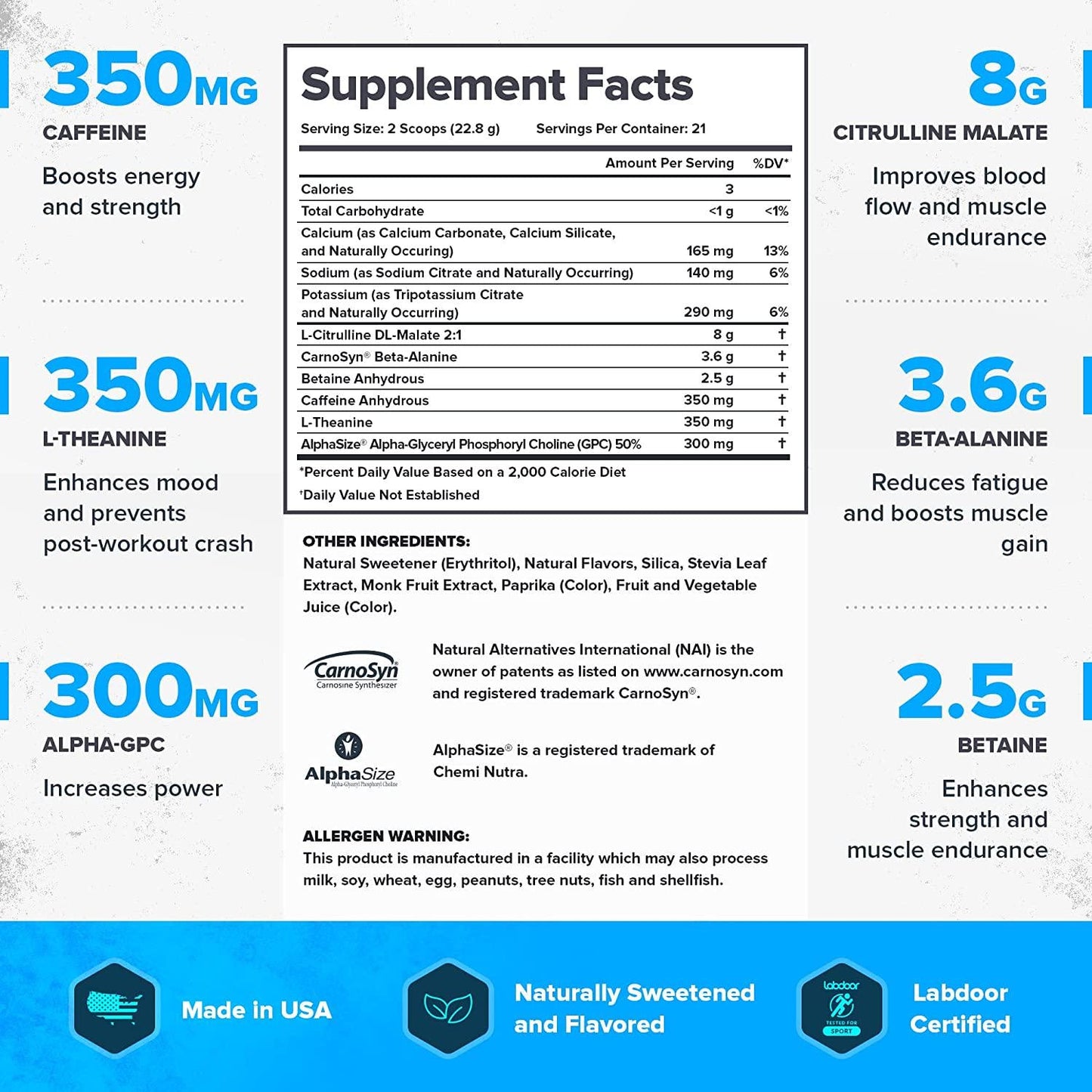 Legion Pulse Pre Workout Supplement - All Natural Nitric Oxide Preworkout Drink to Boost Energy, Creatine Free, Naturally Sweetened, Beta Alanine, Citrulline, Alpha GPC (Blood Orange) 21 Servings