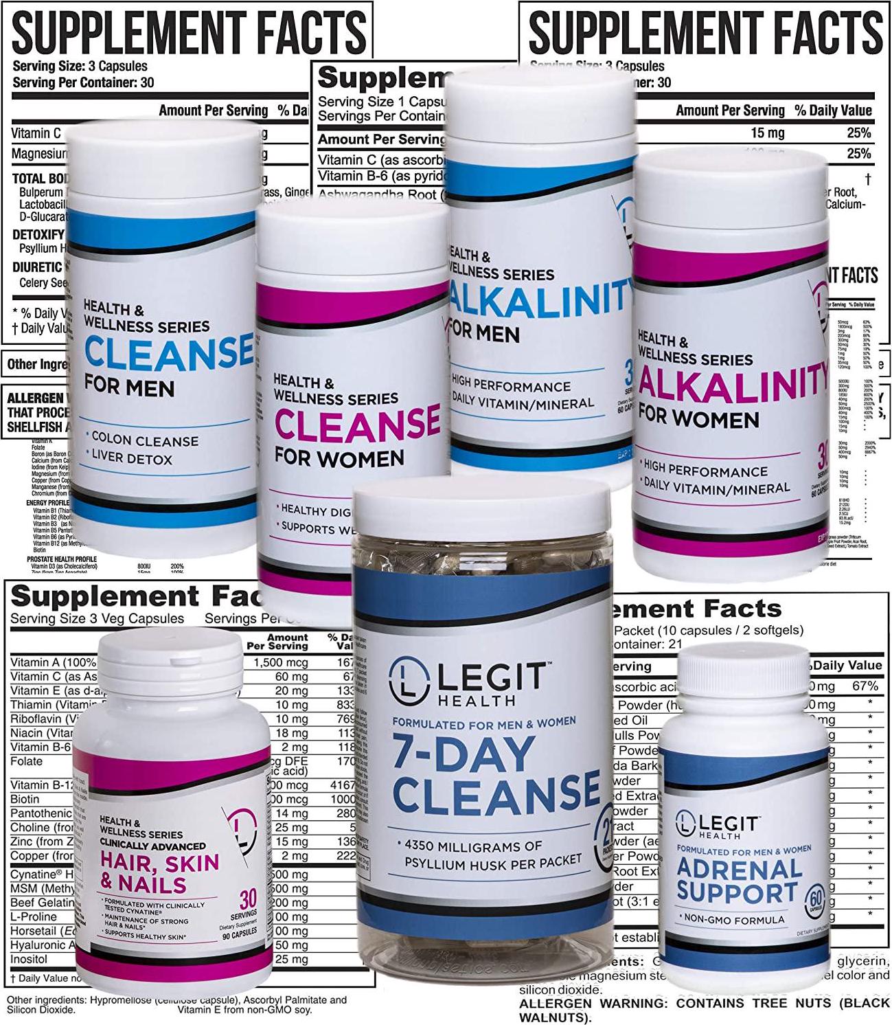 Legit Health Adrenal Support for Supporting Adrenal Gland Function, Enhance Mood and Balance Stress, BioPerine for Max Absorption - 60 Capsules