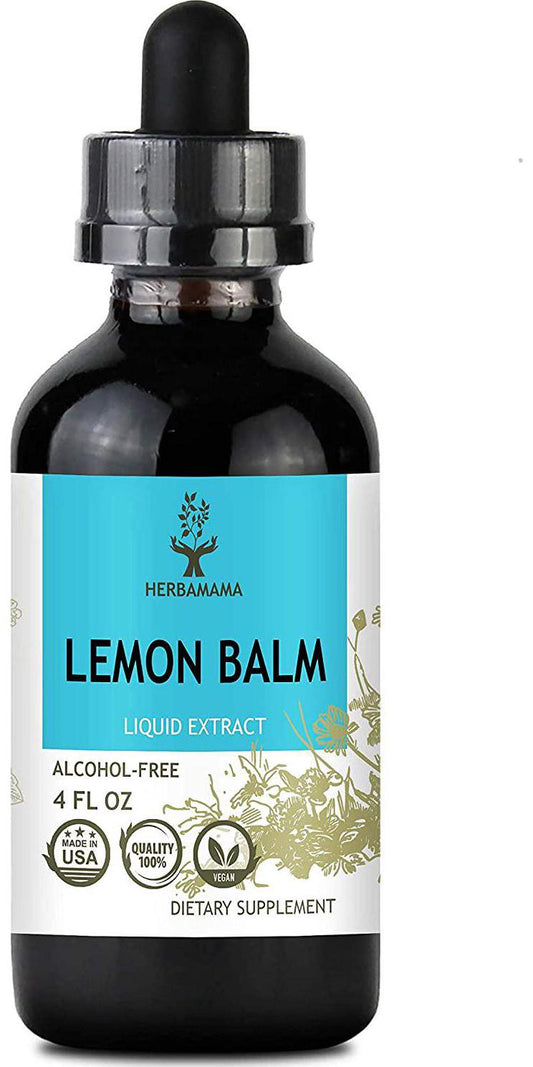 Lemon Balm Liquid Extract 4 fl oz | All-Natural Dietary Supplement | Anxiety and Stress Relief | Mood Booster | Sleep Aid | Non-GMO