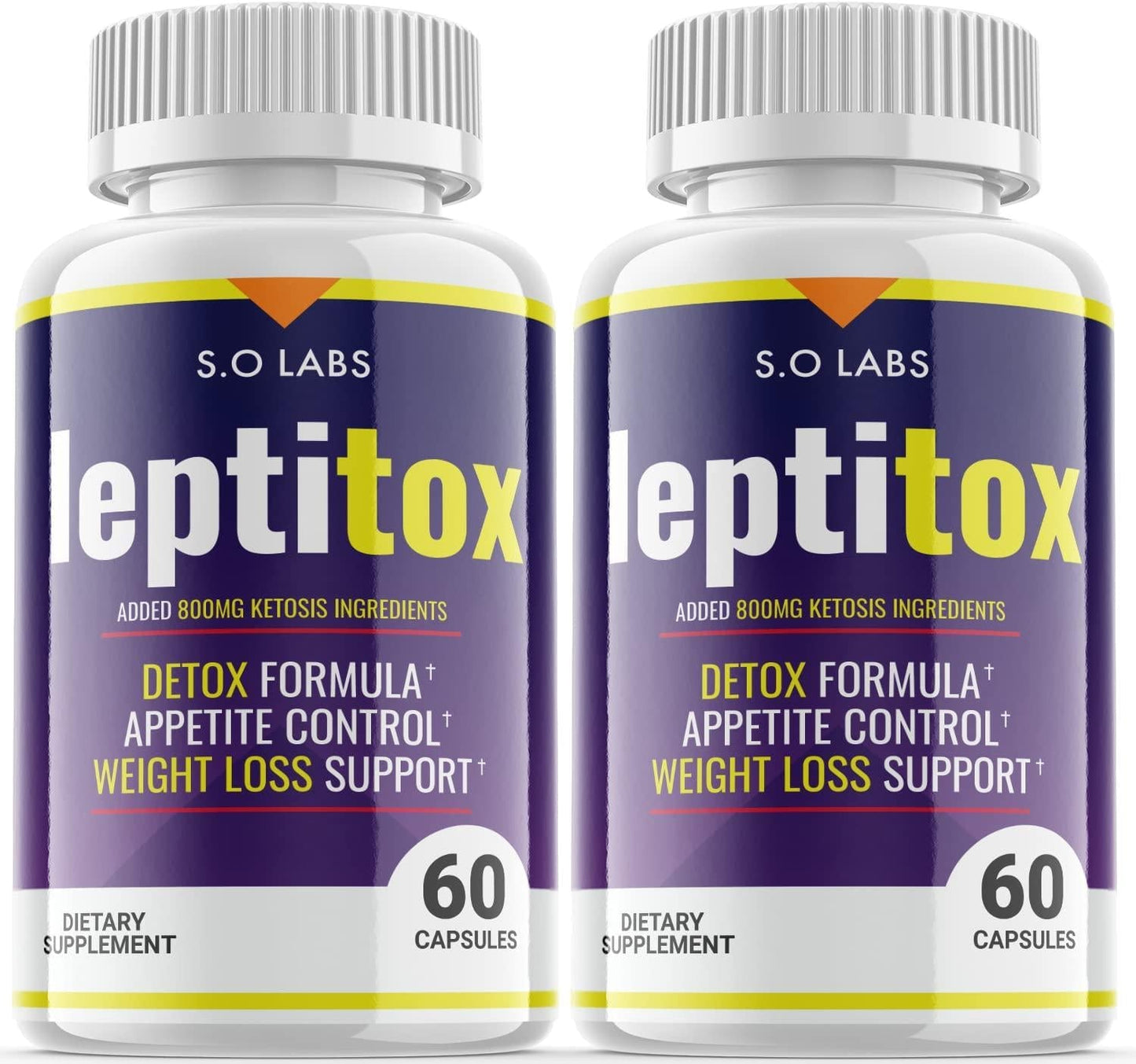 Leptitox Colon Cleanse Weight Management Pills for Women Men (2 Pack)
