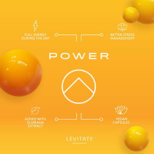 Levitate Power | Natural Smart Supplement | Energizing | Vegan | for Concentration, Memory, and Creativity | with Ingredients of Natural Origin | Nootropics