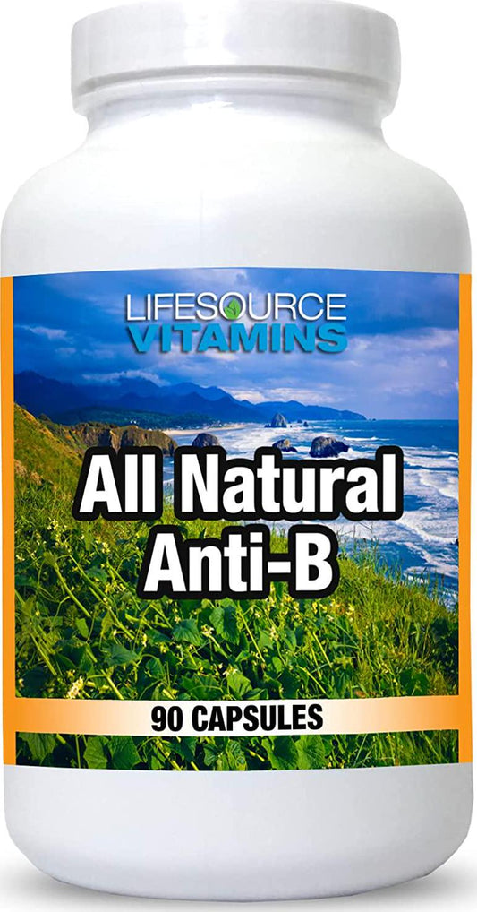 LifeSource Vitamins All Natural Anti-B for Immune Support, All Natural Wellness Formula with Echinacea and Garlic Extract, 90 Immune Defense Capsules