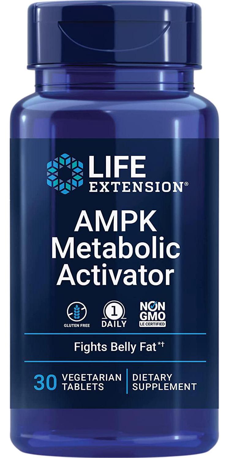 Life Extension AMPK Metabolic Activator - For Weight Management, Healthy Cellular Metabolism - Helps Burn Fat - Gluten free, Non-GMO, 30 Vegetarian Tablets