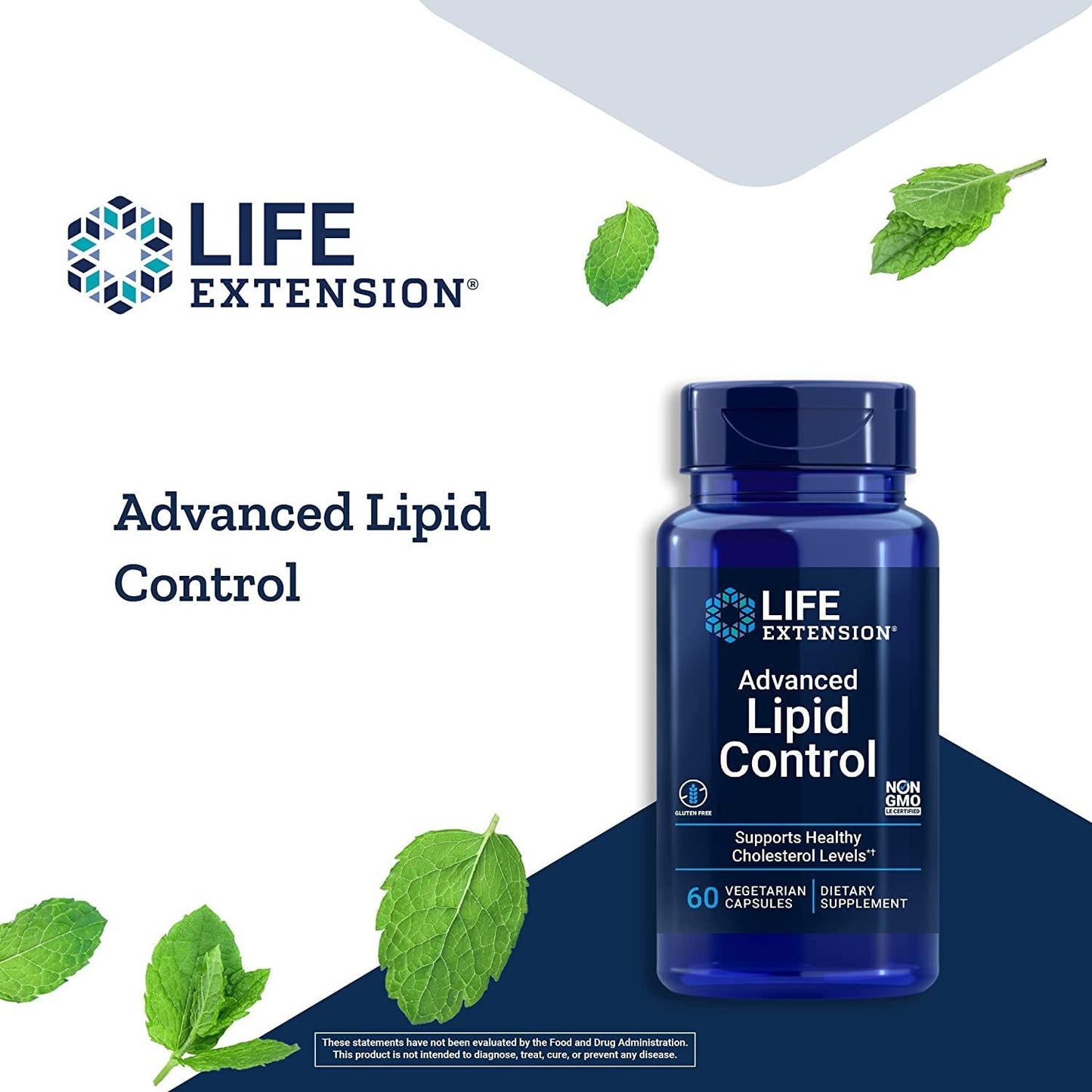 Life Extension Advanced Lipid Control Vegetarian Capsules, 60 Count
