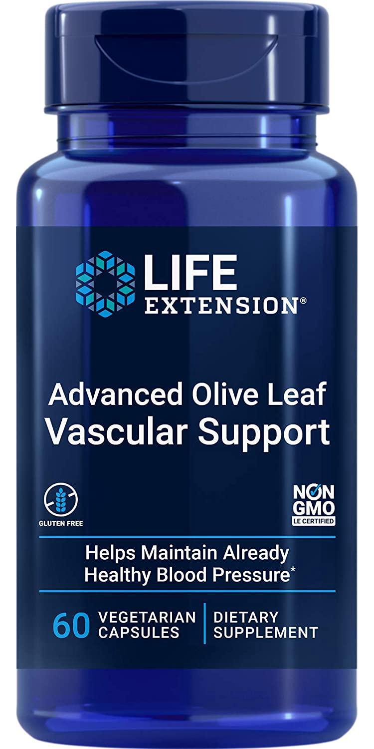 Life Extension Advanced Olive Leaf Vascular Support Capsules with Celery Seed Extract, 60 Count