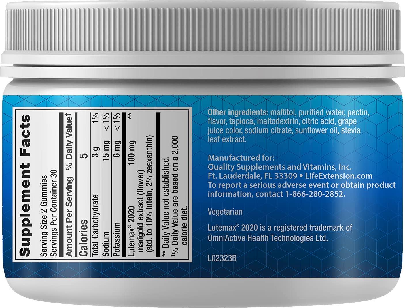 Life Extension Digital Eye Support (Gummy Science), 60Count