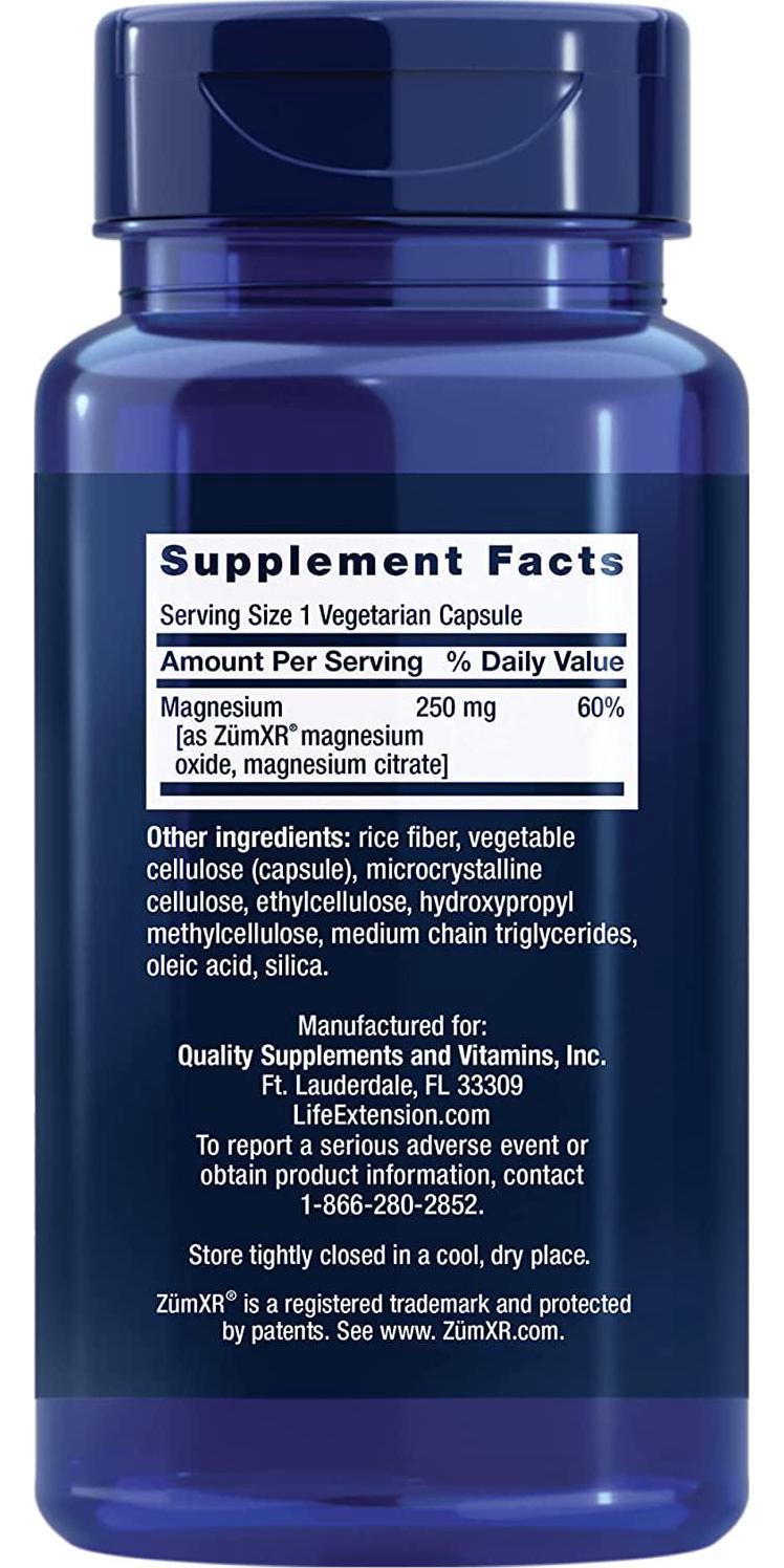 Life Extension Extend-Release Magnesium, 60 Vegetarian Capsules