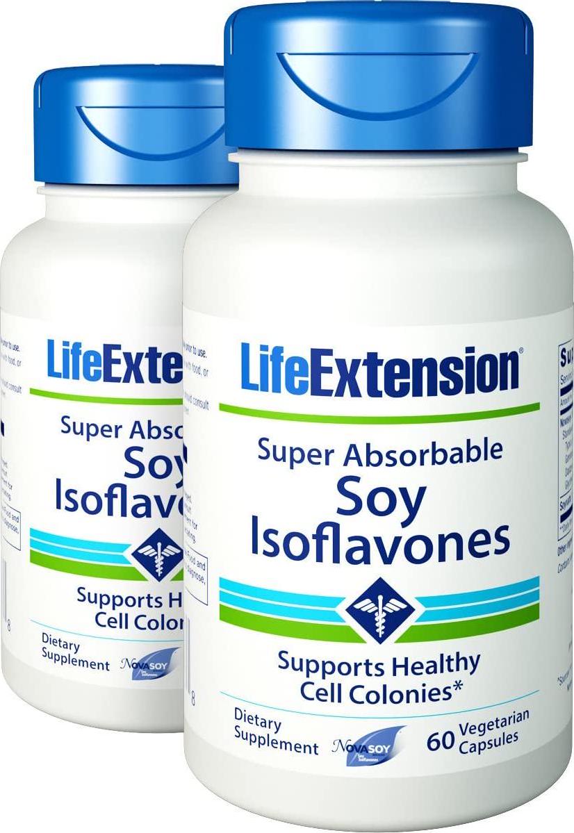 Life Extension - Super Absorbable Soy Isoflavone - 60 Caps (Pack of 2)