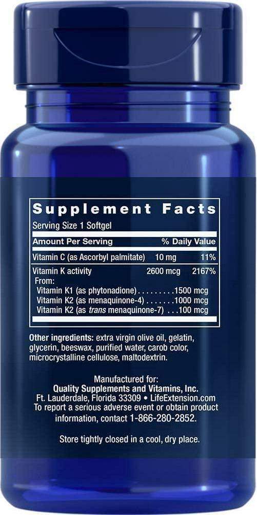 Life Extension Super K with Advanced K2 Complex 90 softgels