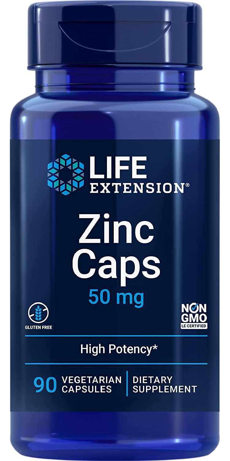 Life Extension Zinc Caps 50 Mg High Potency 90 veg capsules