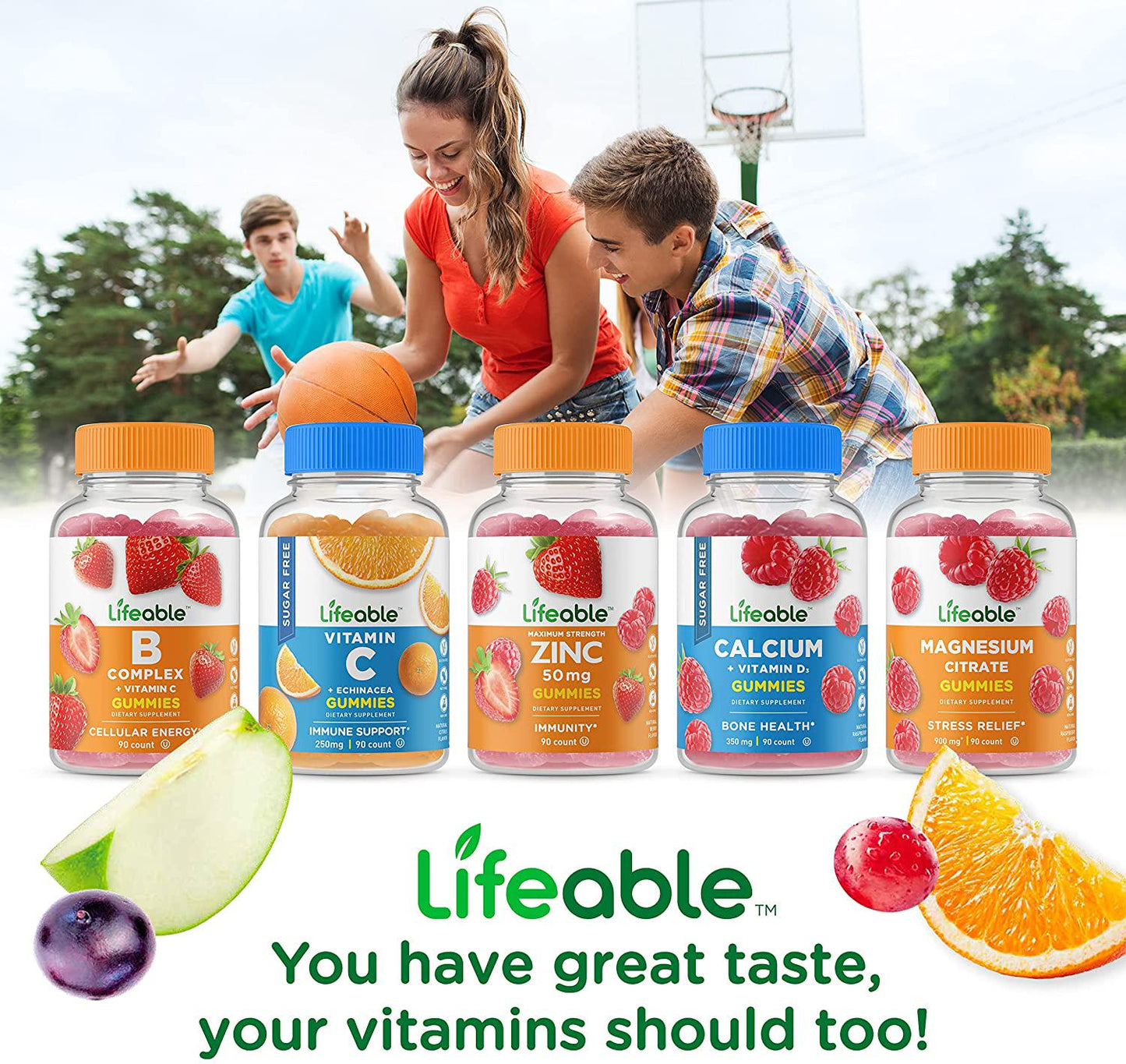 Lifeable Vitamin D 10,000 IU Great Tasting Natural Flavor Gummy Supplement Gluten Free Vegetarian GMO-Free Chewable for Strong and Healthy Bones for Adults, Man, Women 90 Gummies