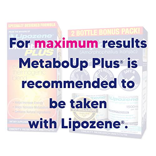 Lipozene Weight Loss Pills Double Pack and MetaboUp Plus Thermogenic Supplement - Appetite Suppressant