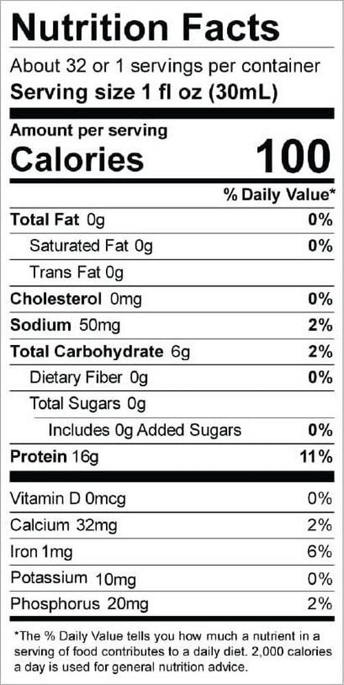 LiquaCel Concentrated Liquid Protein, Sugar-Free Unflavored Flavor, 32oz Bottle Collagen Whey Arginine