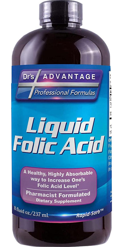 Liquid Folic Acid 800 MCG, 8 oz.