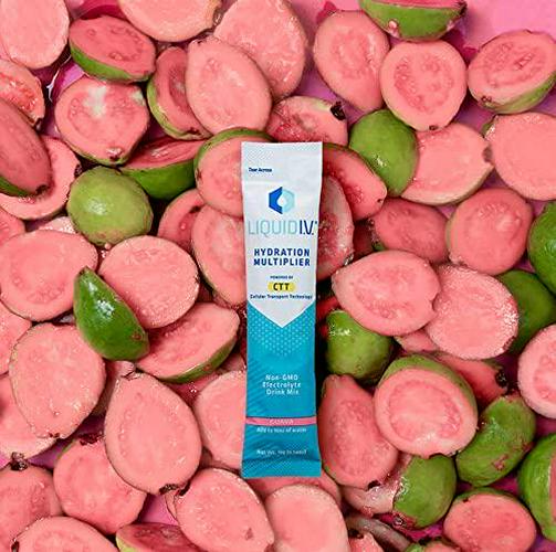 Liquid I.V. Hydration Multiplier - Guava - Hydration Powder Packets | Electrolyte Drink Mix | Easy Open Single-Serving Stick | Non-GMO | 16 Sticks