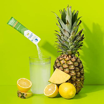 Liquid I.V. NEW Yuzu Pineapple Energy Multiplier | Energy Powder Drink Sticks | Proprietary Energy Blend | Natural Caffeine | Easy Open Single-Serving Stick | Non-GMO | Yuzu Pineapple - 14 Sticks