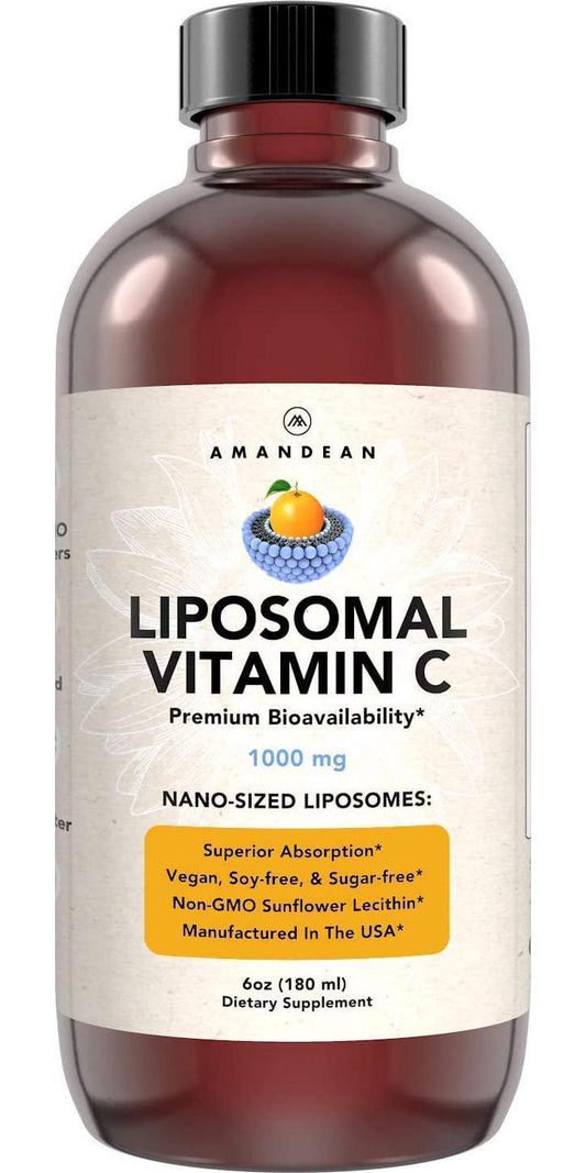 Liquid Liposomal Vitamin C 1000mg Supplement. Real Liposomes, not capsules. Antioxidant Delivery. Increased Bioavailability. Immune Support, Skin Health, Collagen Production. Soy-Free, Vegan, Non-GMO.