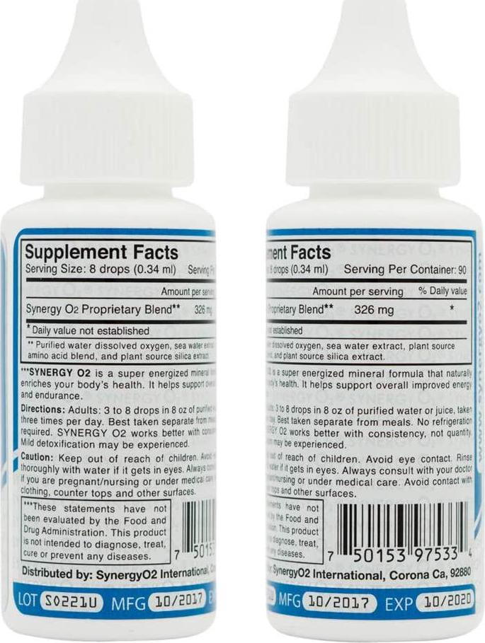 Liquid Oxygen Drops Dietary Supplement (3 Pack)