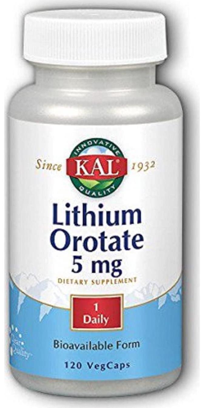 Lithium Orotate Kal 120 VCaps (Pack of 2)